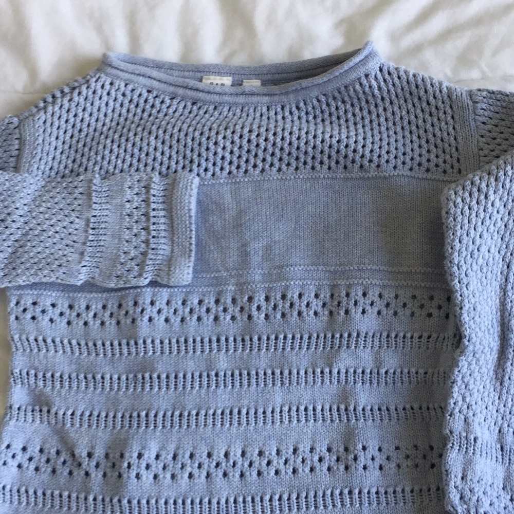 Cotton open crochet sweater